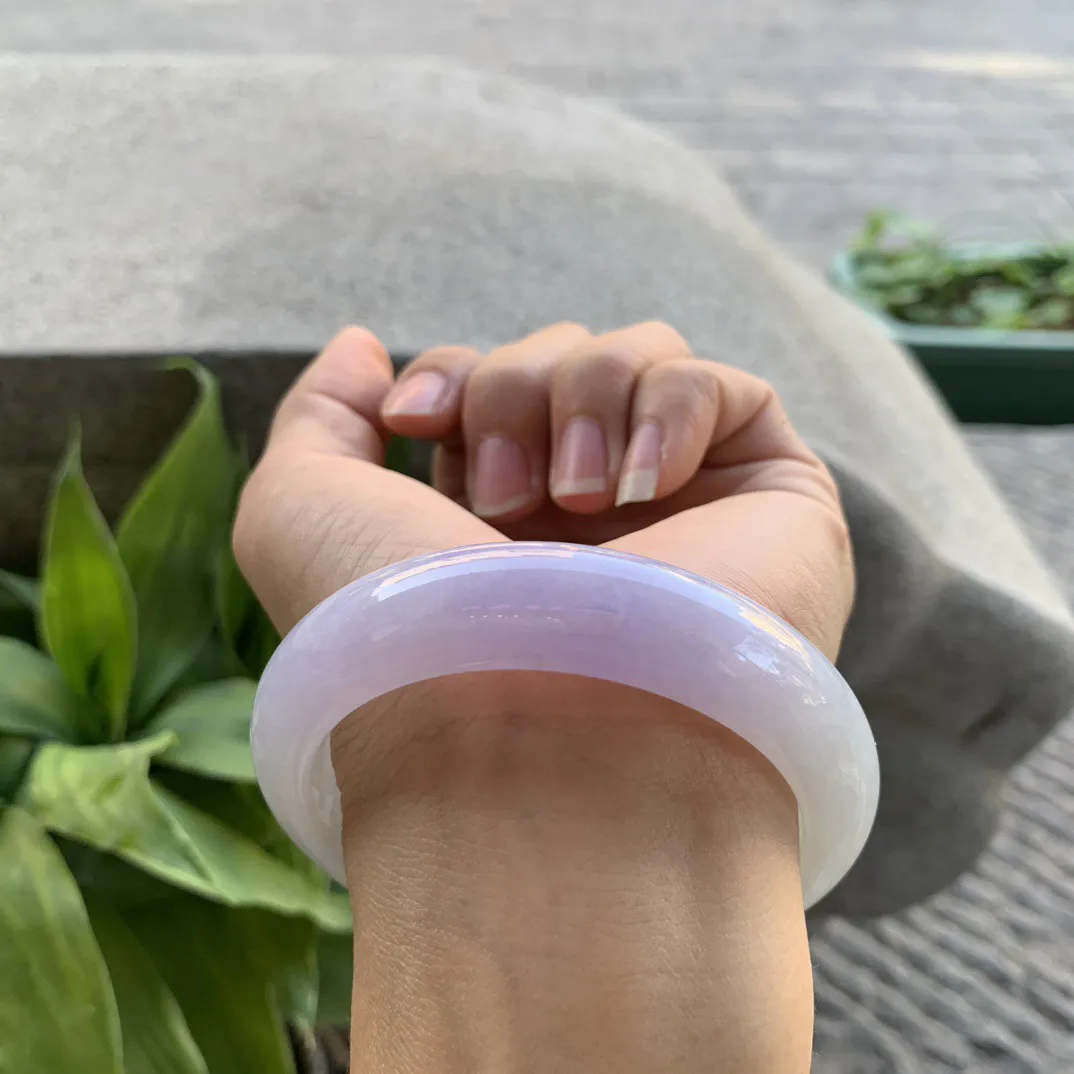圈口56.3-14-8.9 【冰紫正圈手镯】正圈56 57可戴