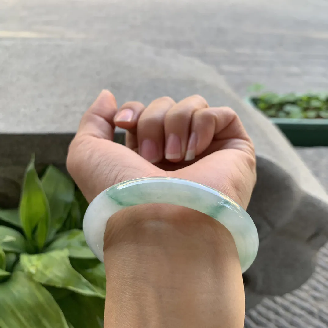 小圈口 51-9.1【冰飘花圆条手镯】圆条51 52可戴