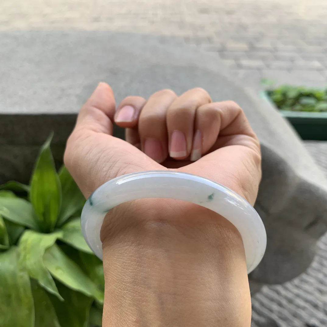 小圈口53.5-8.8 【冰飘花圆条手镯】圆条53 54可戴