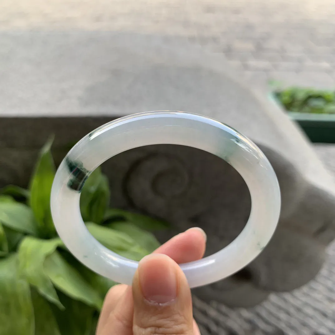 小圈口53.5-8.8 【冰飘花圆条手镯】圆条53 54可戴