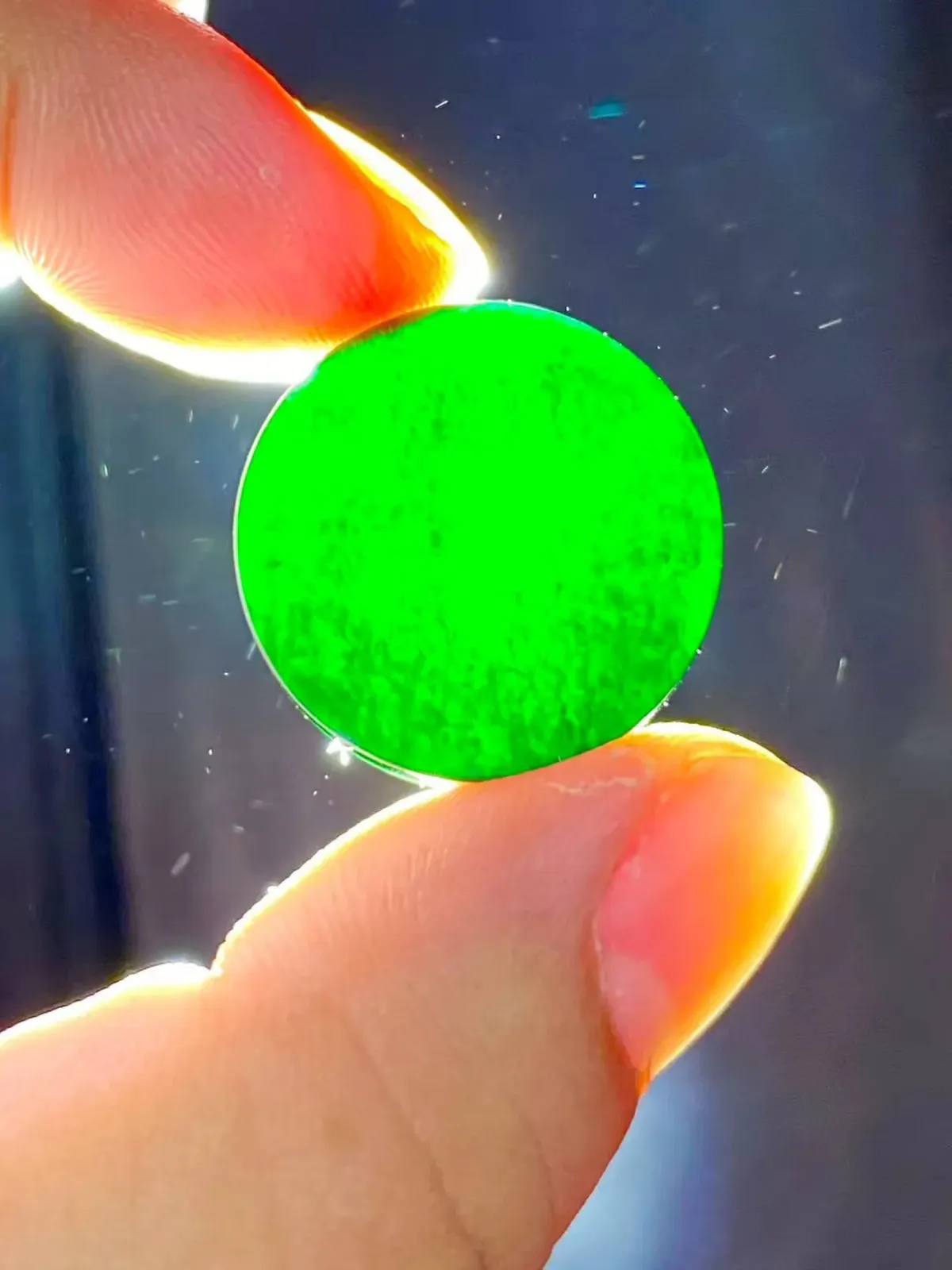 墨翠【平安扣】细腻干净，黑度好，性价比高，雕工精湛，打灯透绿‘