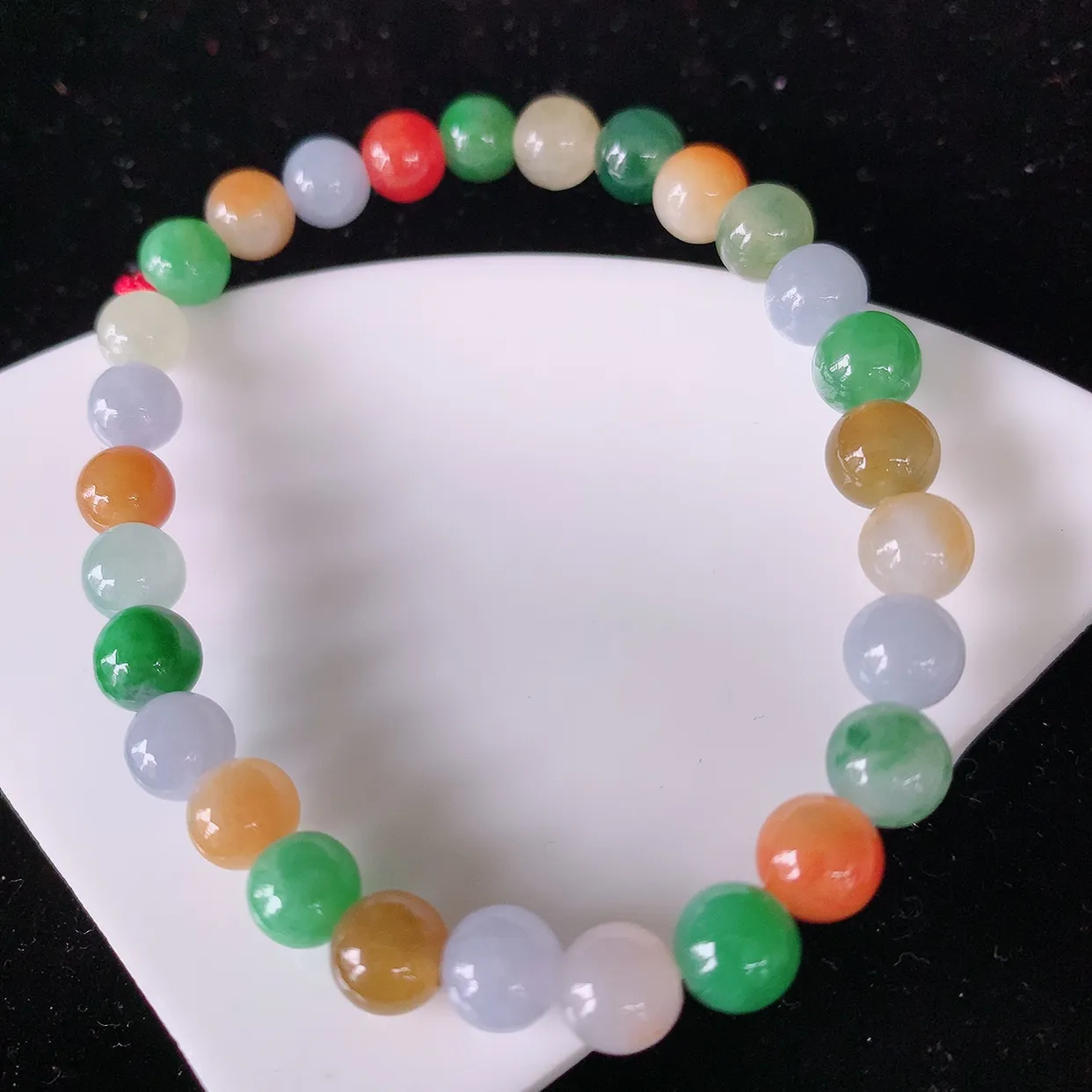 自然光实拍，冰润多宝翡翠手链，多彩翡翠手串，颜色丰富，料子细腻，高档大气，自戴送礼佳品！#46.20