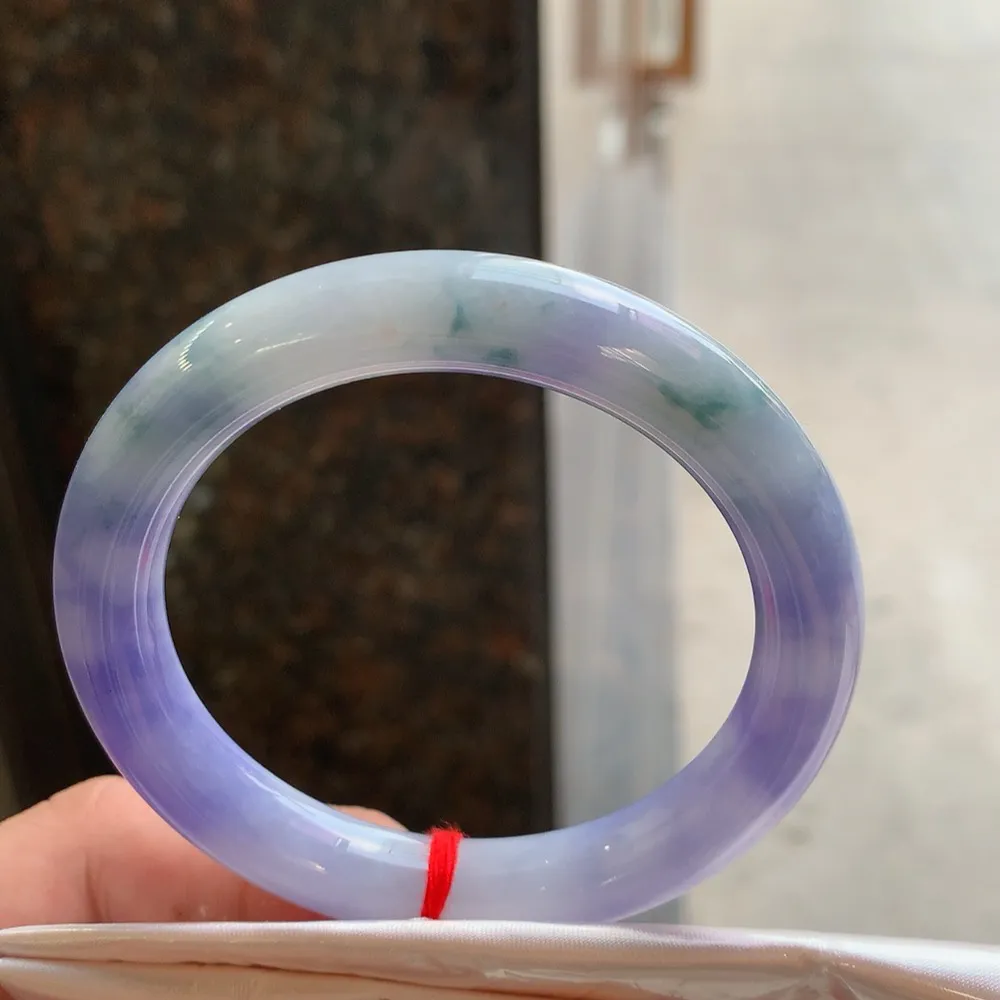 圆条浓紫飘花 无瑕 尺寸:55.5/10.5/9.5 超美🥰🥰