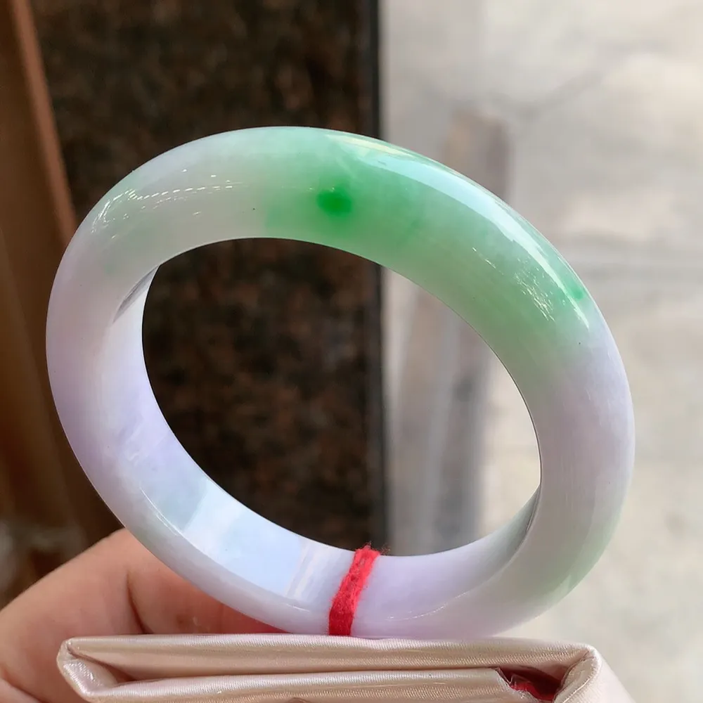 正圈冰糯春彩 无瑕 尺寸:56.9/12.8/9.8 超美