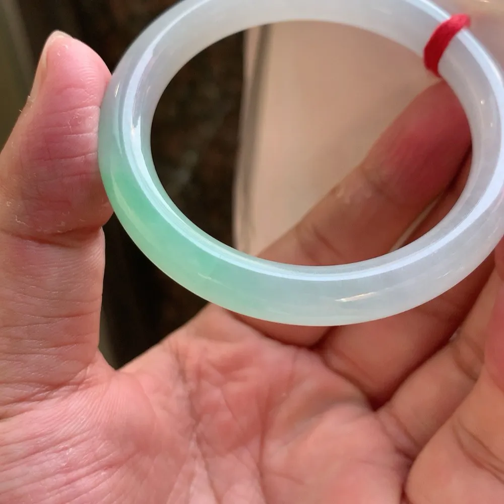 圆条冰阳绿 微细纹 尺寸:51.2/8.4 种色兼备