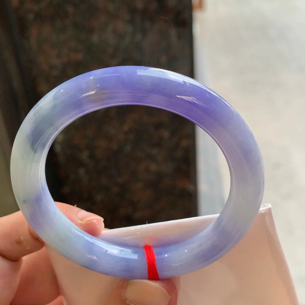 圆条浓紫飘花 无瑕 尺寸:55.5/10.5/9.5 超美🥰🥰