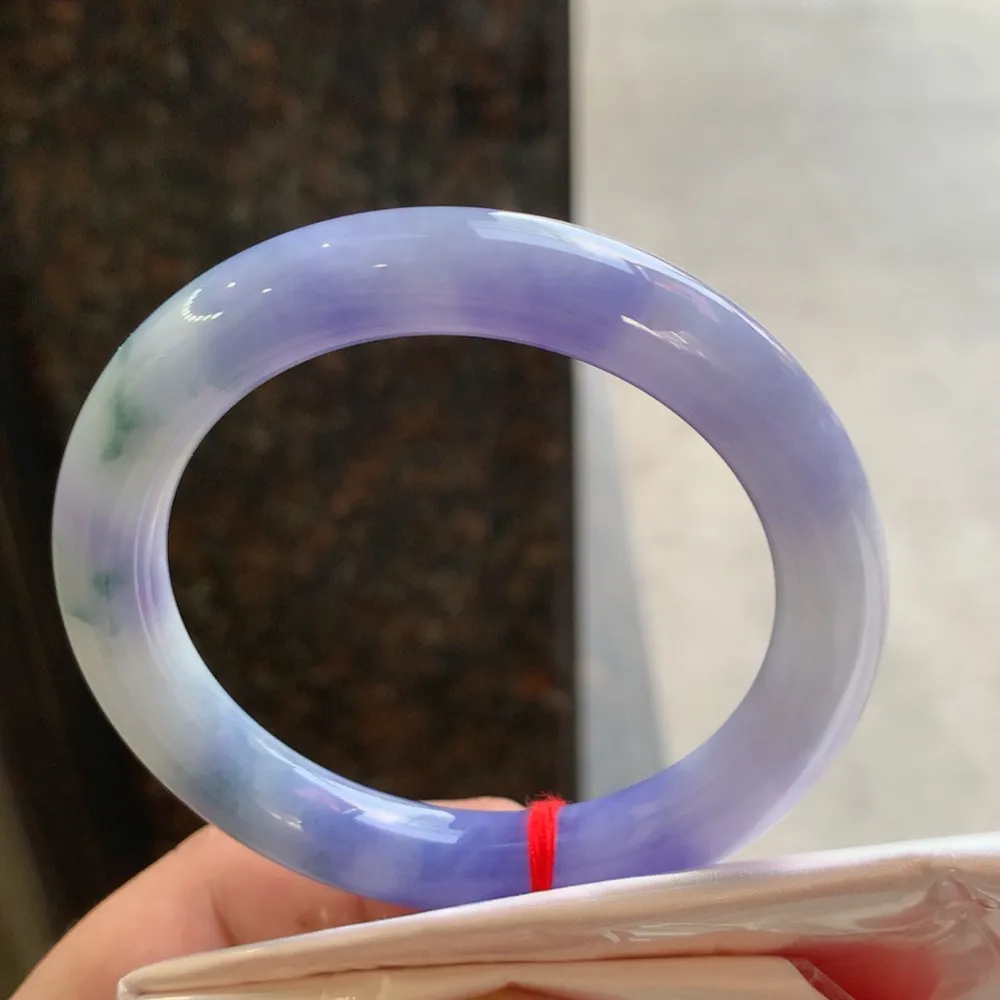 圆条浓紫飘花 无瑕 尺寸:55.5/10.5/9.5 超美🥰🥰