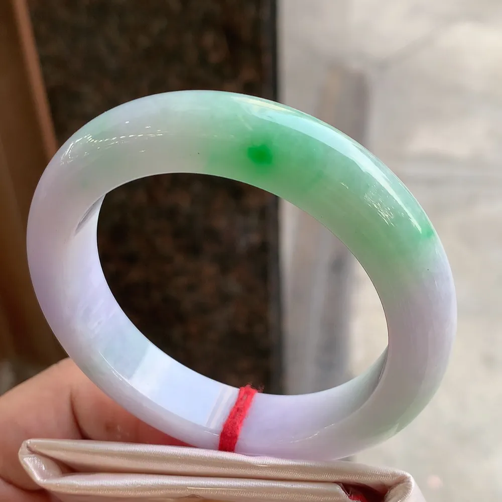 正圈冰糯春彩 无瑕 尺寸:56.9/12.8/9.8 超美