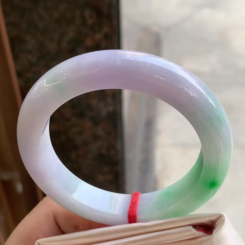 正圈冰糯春彩 无瑕 尺寸:56.9/12.8/9.8 超美