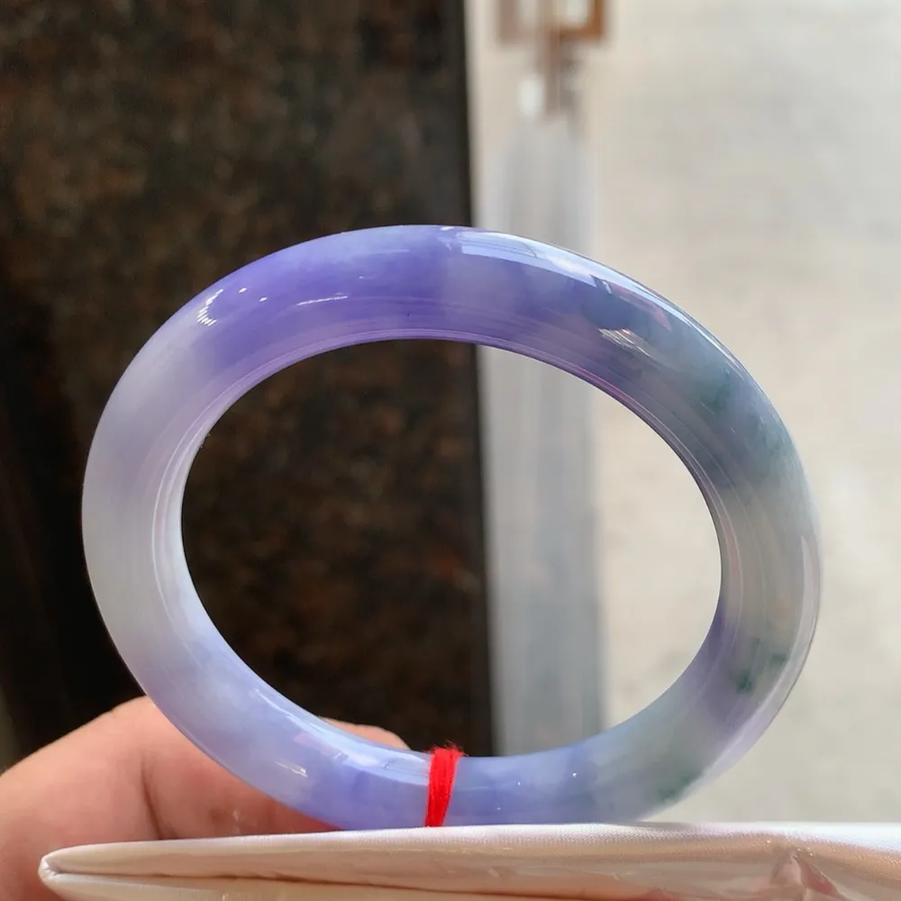 圆条浓紫飘花 无瑕 尺寸:55.5/10.5/9.5 超美🥰🥰