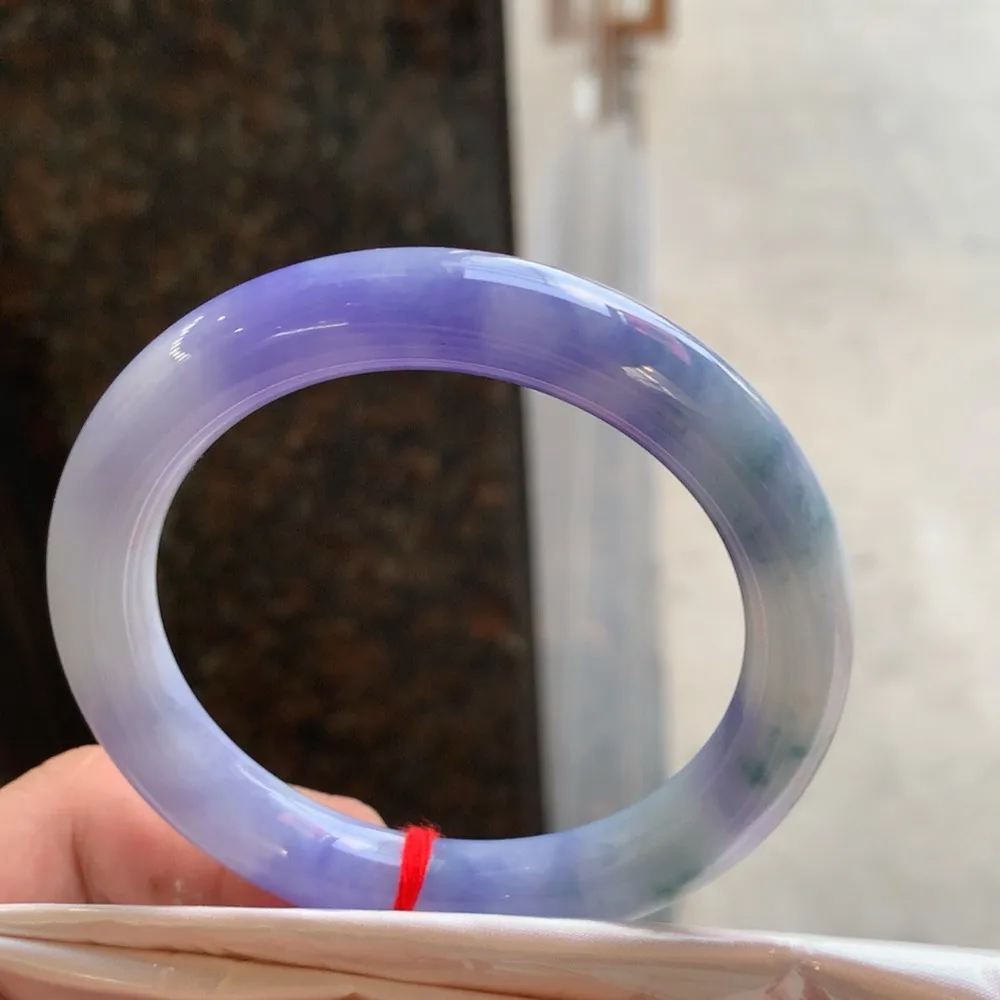 圆条浓紫飘花 无瑕 尺寸:55.5/10.5/9.5 超美🥰🥰