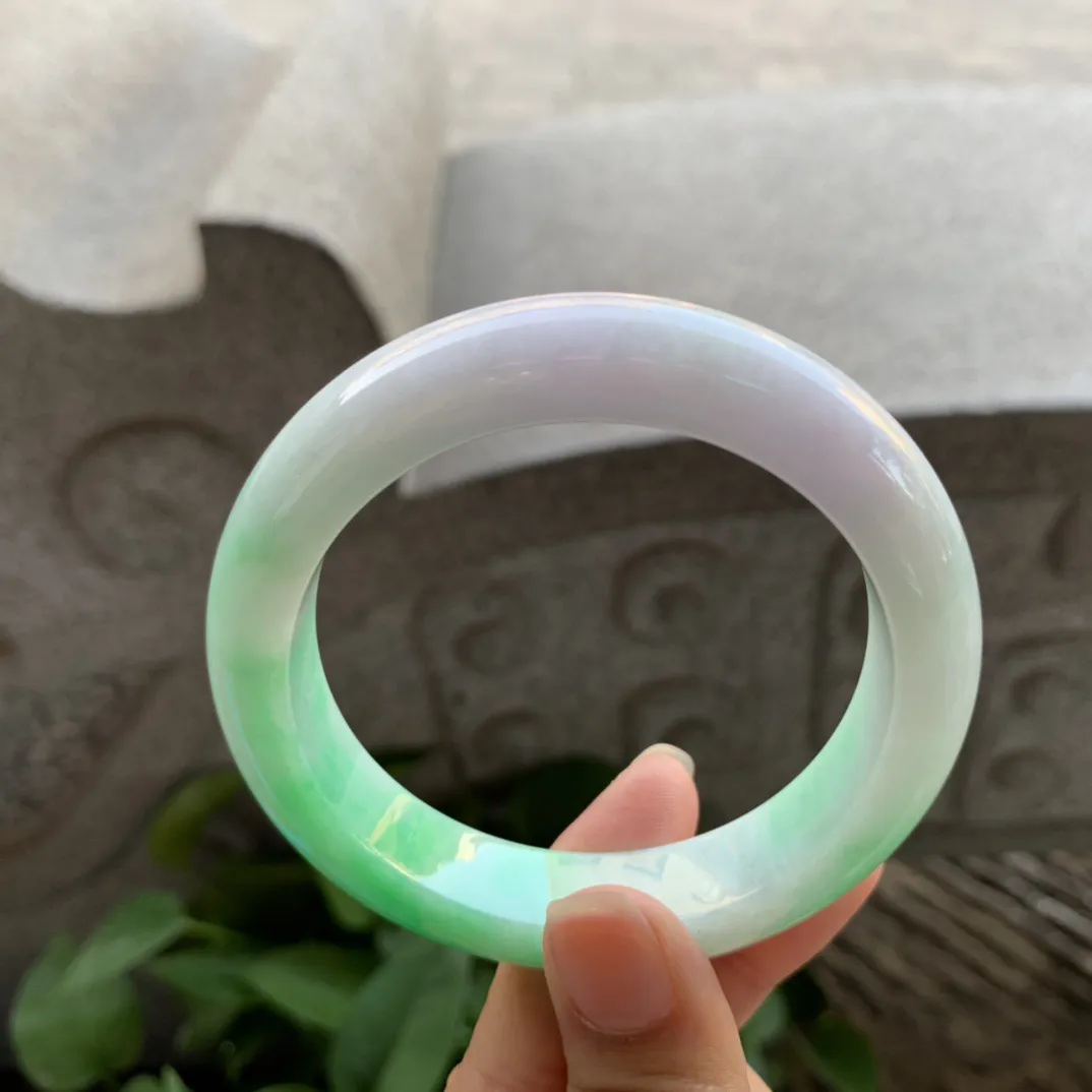 圈口56.8-13.2-9.4【阳绿正圈手镯】正圈56 57可戴
