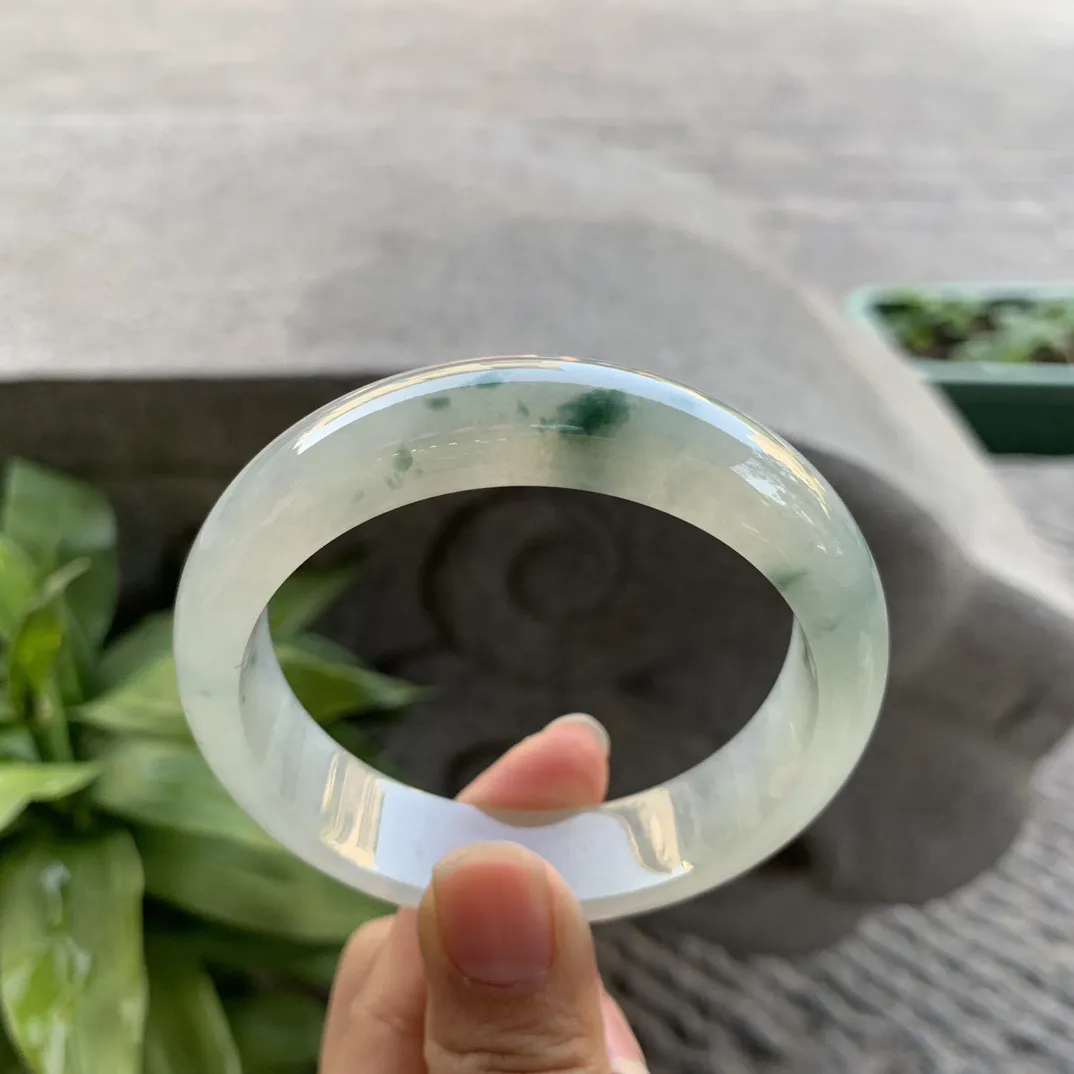 宽版圈口 57.3-15-8.4【冰飘花正圈手镯】正圈57 58可戴