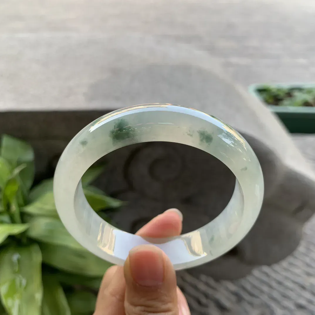 宽版圈口 57.3-15-8.4【冰飘花正圈手镯】正圈57 58可戴