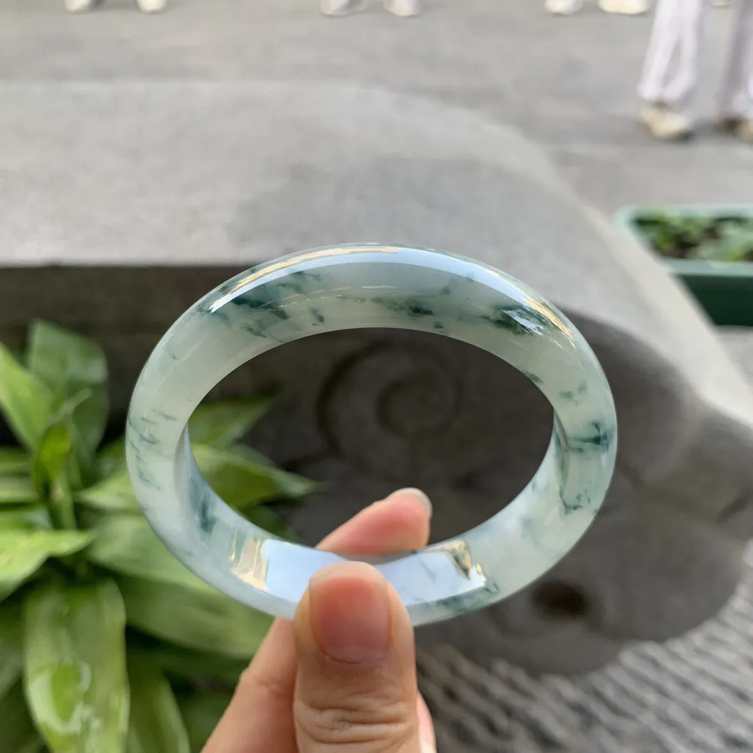 圈口 57.5-13.7-8.7【冰飘花正圈手镯】正圈57 58可戴