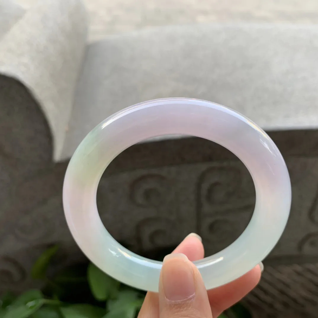 小圈口 53.5-10.4【冰晴圆条手镯】圆条53 54可戴