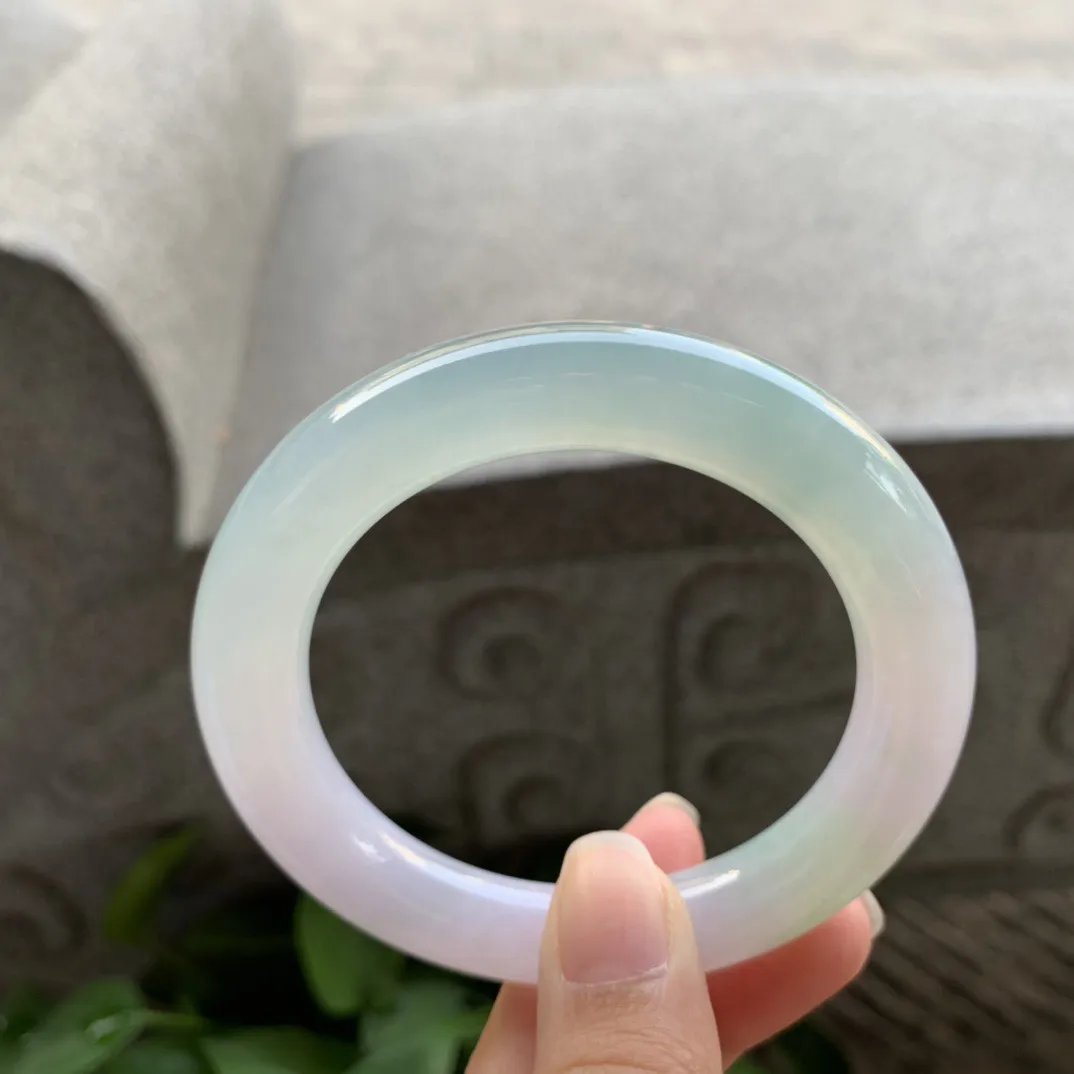 小圈口 53.5-10.4【冰晴圆条手镯】圆条53 54可戴