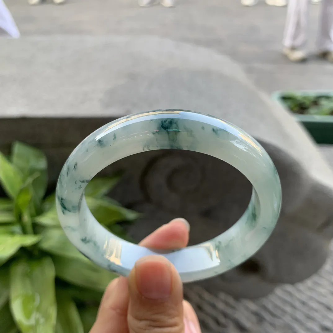 圈口 57.5-13.7-8.7【冰飘花正圈手镯】正圈57 58可戴