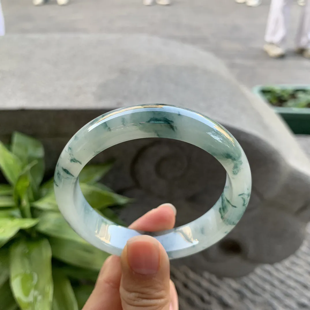 圈口 57.5-13.7-8.7【冰飘花正圈手镯】正圈57 58可戴