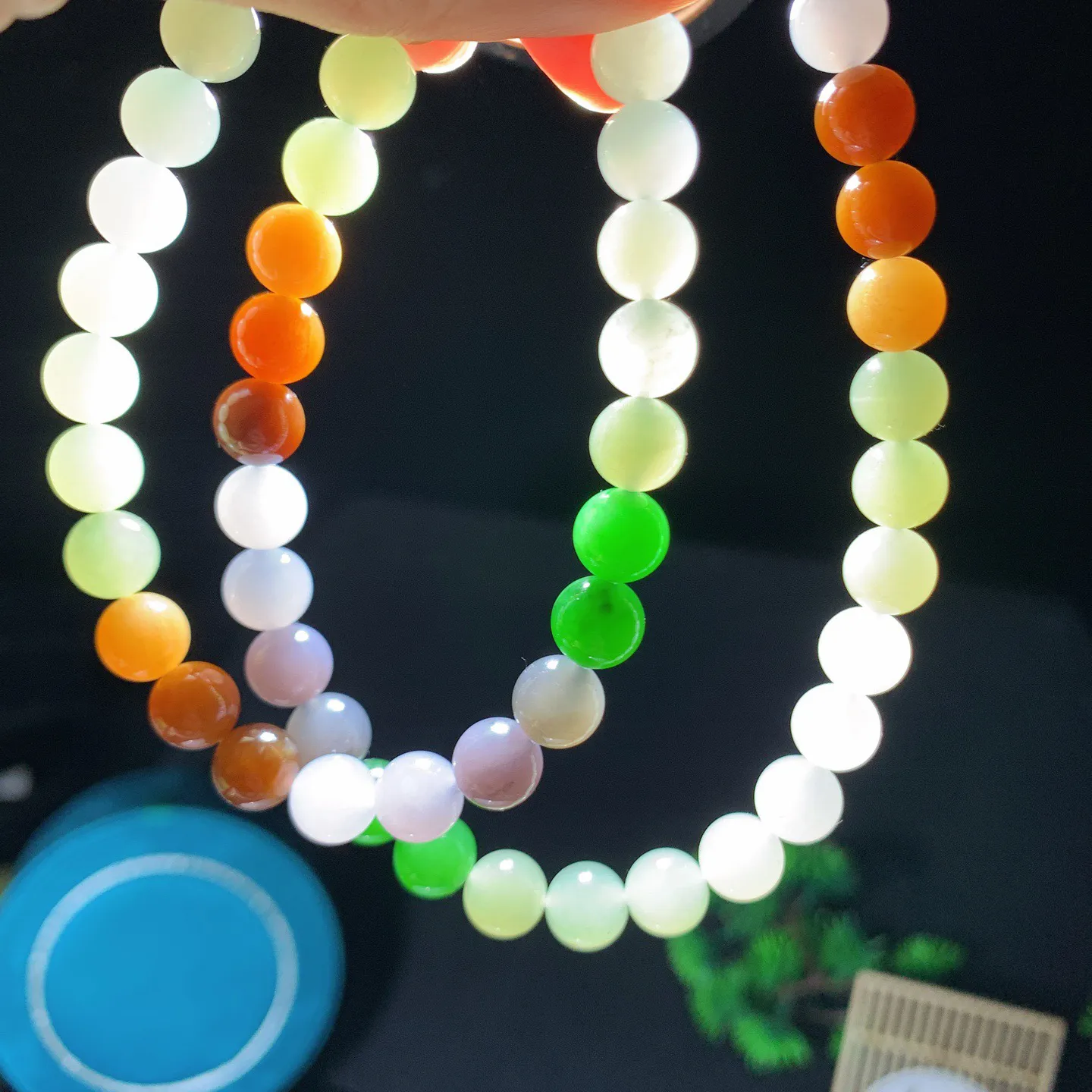 新疆和田玉多宝项链。多宝妈妈链。单颗尺寸8重 47.5克 玉质细腻油润。手推出油。佩戴高端典雅。lt251223