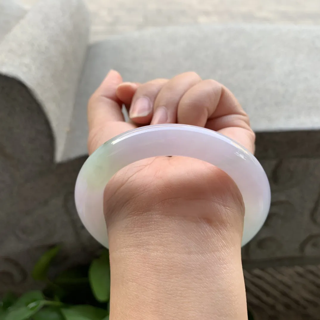 小圈口 53.5-10.4【冰晴圆条手镯】圆条53 54可戴