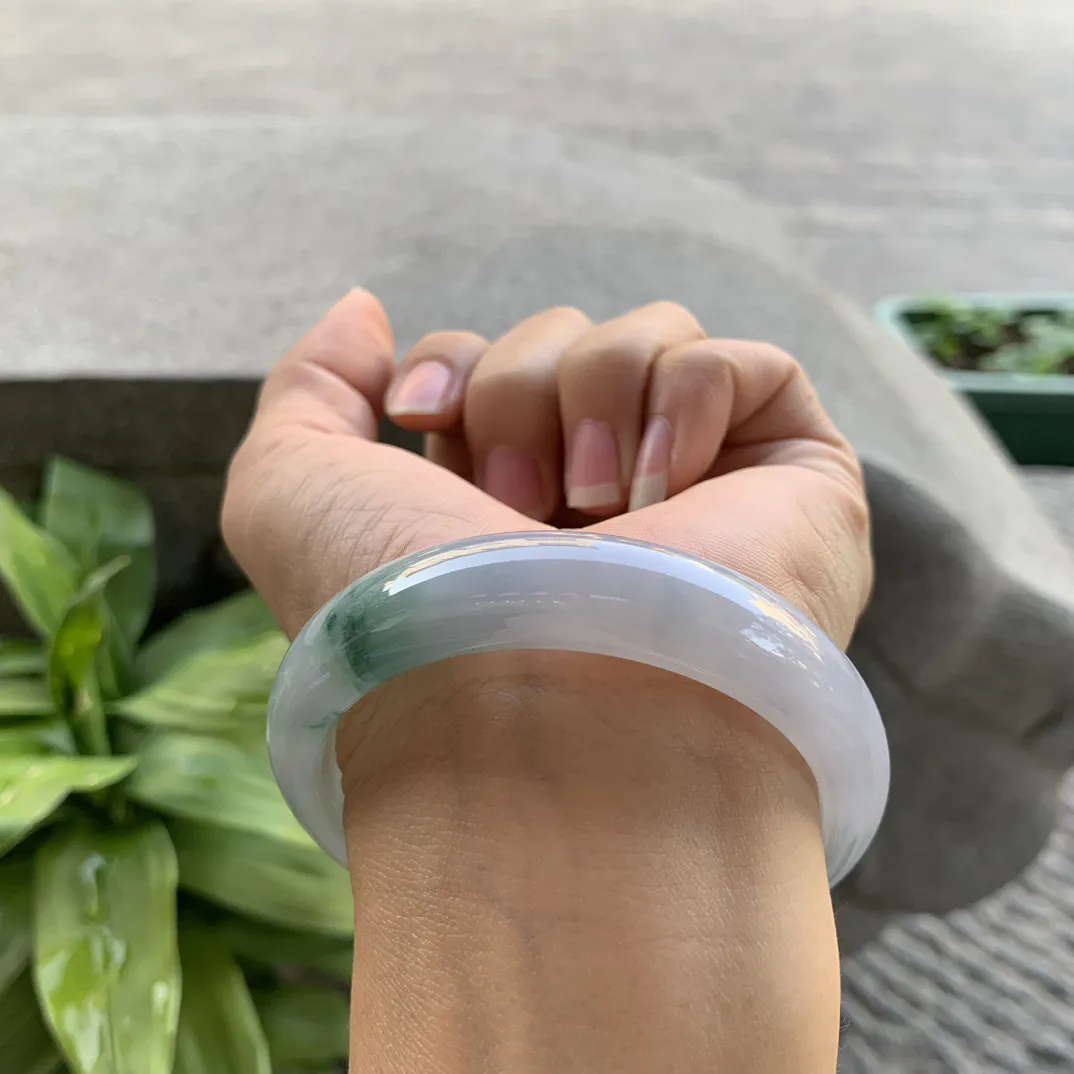 圈口 55-12.9-7.8【冰紫飘花正圈手镯】正圈55 56可戴