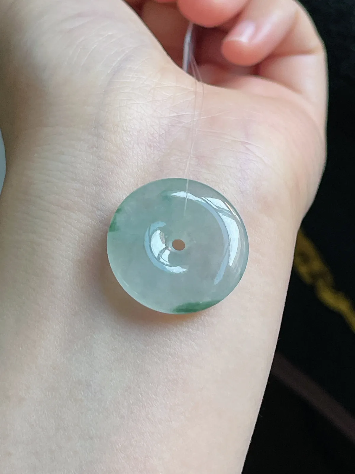 翡翠冰糯种绿色平安扣