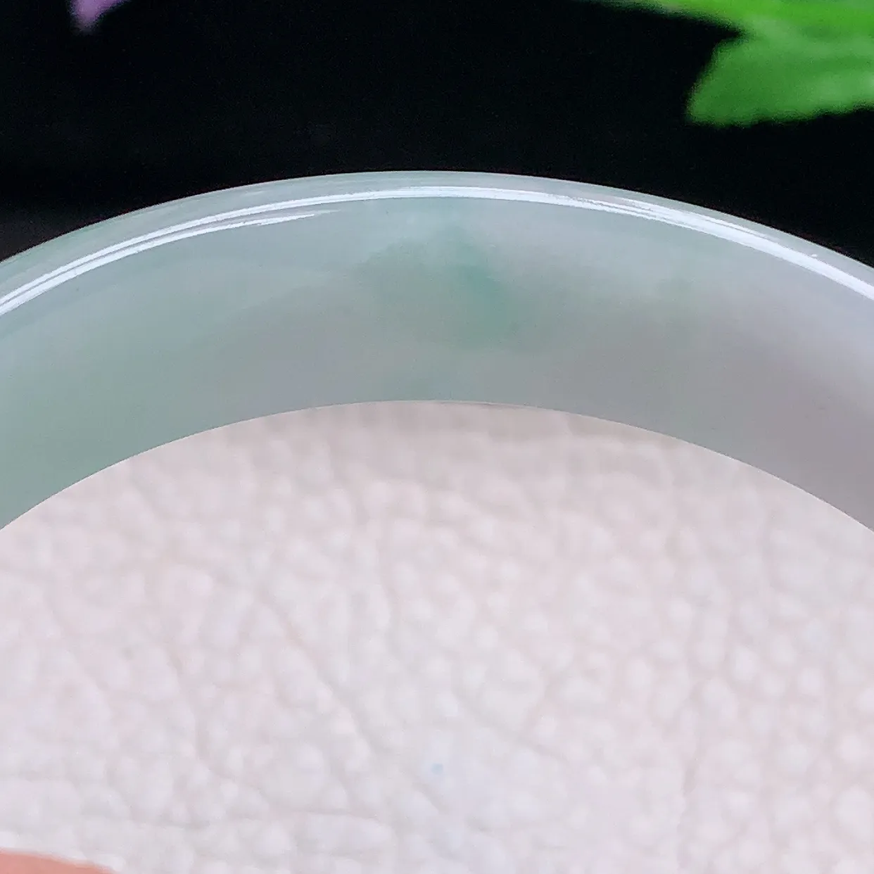 z小圈口52.5*12.3*6.5平安镯 缅甸翡翠A货手镯水灵清爽宽边玉手环