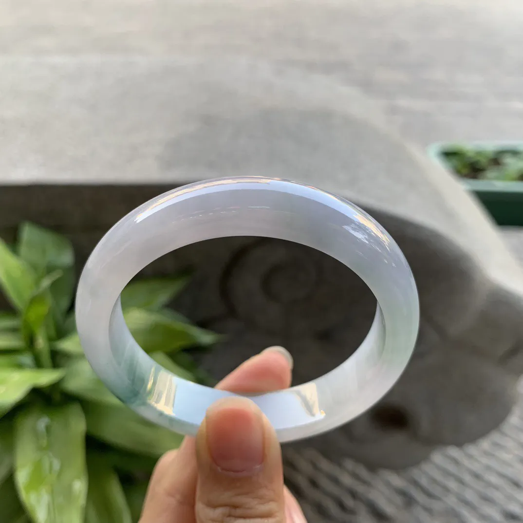 圈口 55-12.9-7.8【冰紫飘花正圈手镯】正圈55 56可戴