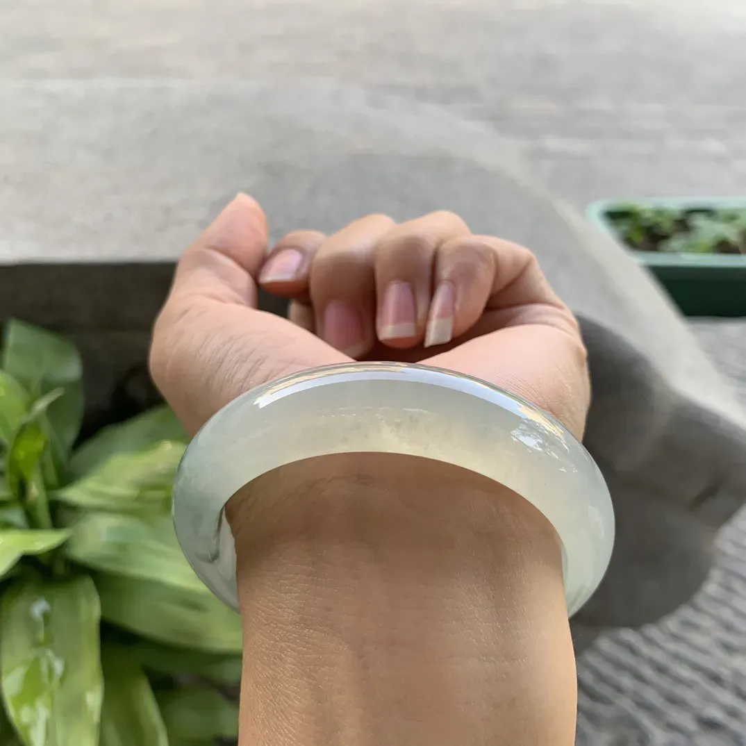 宽版圈口 57.3-15-8.4【冰飘花正圈手镯】正圈57 58可戴