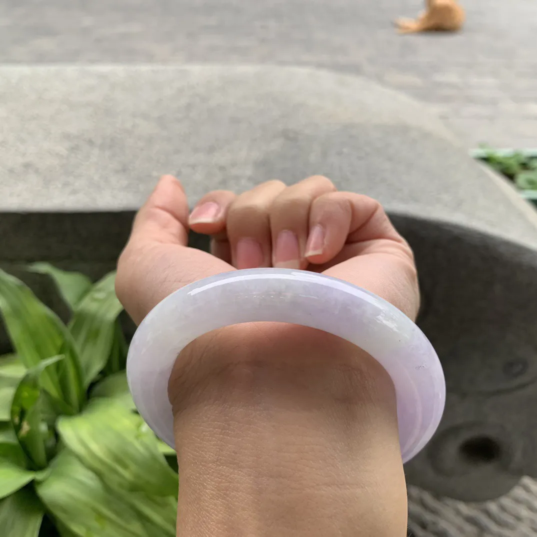 圈口 55-11.1【粉紫圆条手镯】圆条55 56可戴