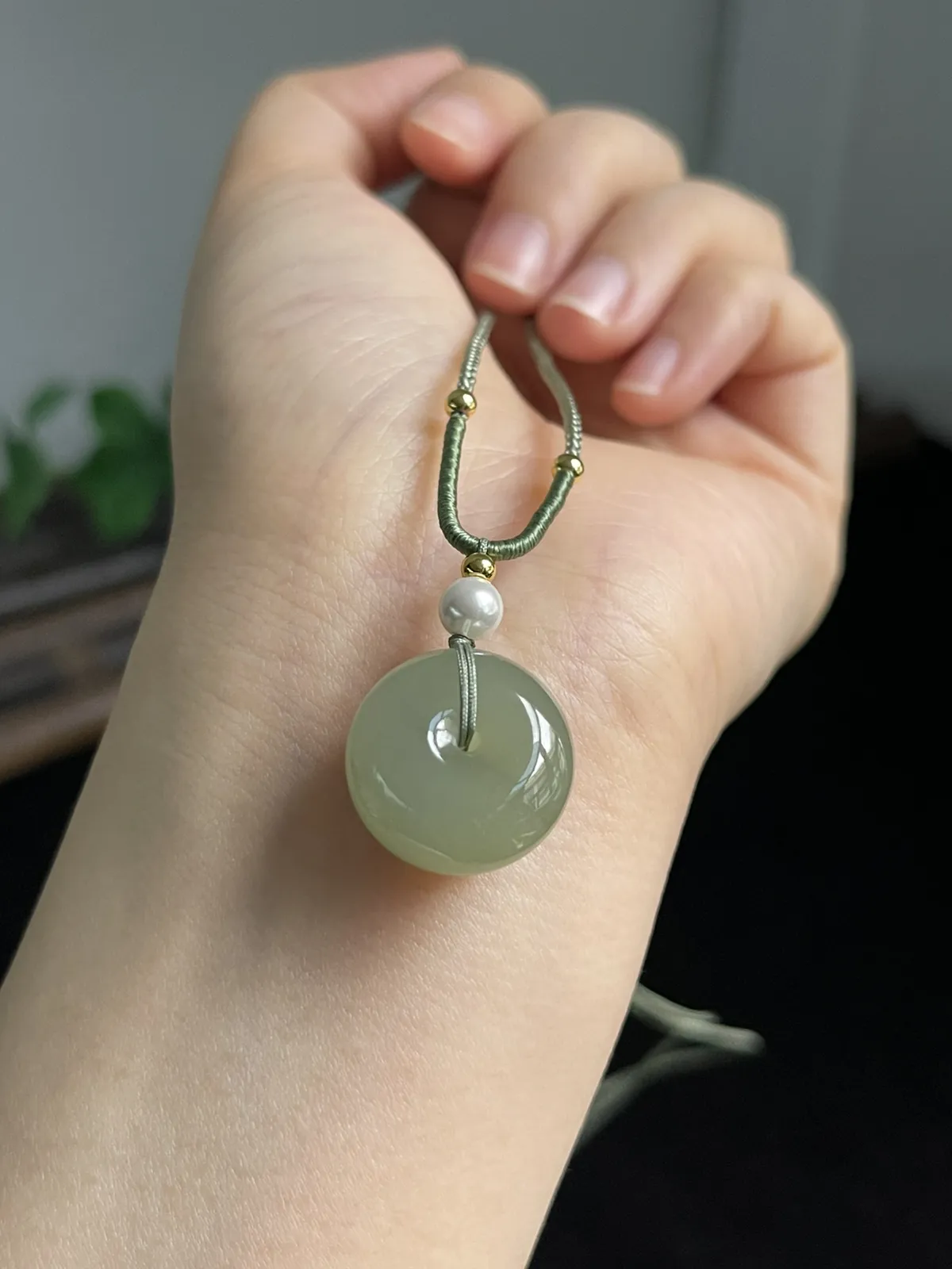 和田玉双面圆满平安扣挂件