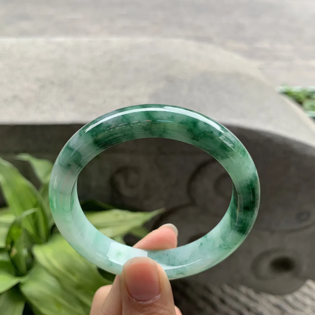 圈口 56.5-12-8.4【辣绿正圈手镯】正圈56 57可戴