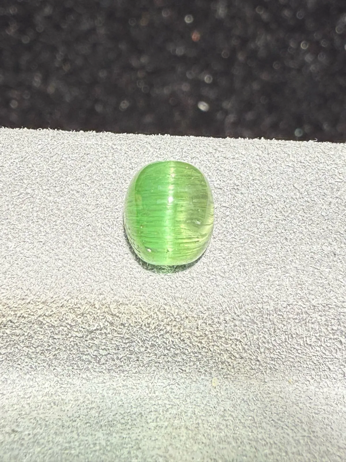 1.645克拉碧玺猫眼裸石 猫眼效应犀利 晶体好[强][强] 水头十足 俏色系列可遇不可求 大约规