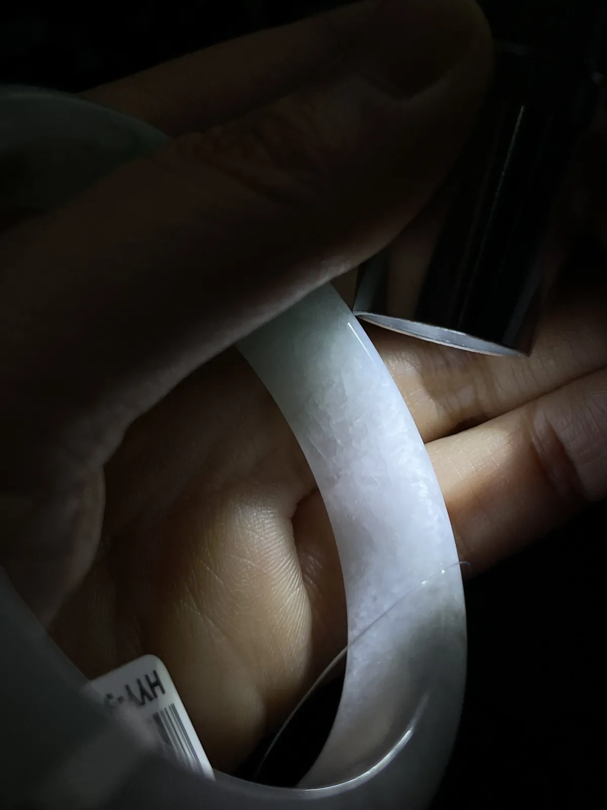 正圈52.5圈口，翡翠糯化种飘阳绿手镯