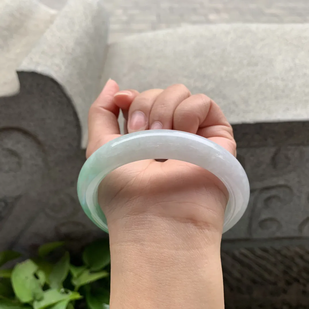 大圈口 62-12.4-9.5【飘阳绿正圈手镯】正圈62 63可戴