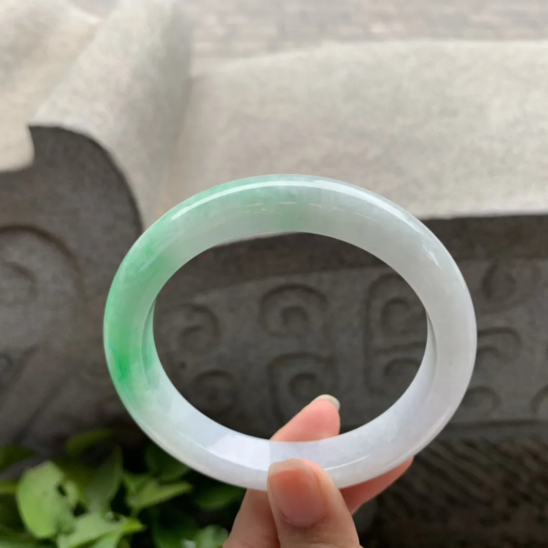 大圈口 62-12.4-9.5【飘阳绿正圈手镯】正圈62 63可戴