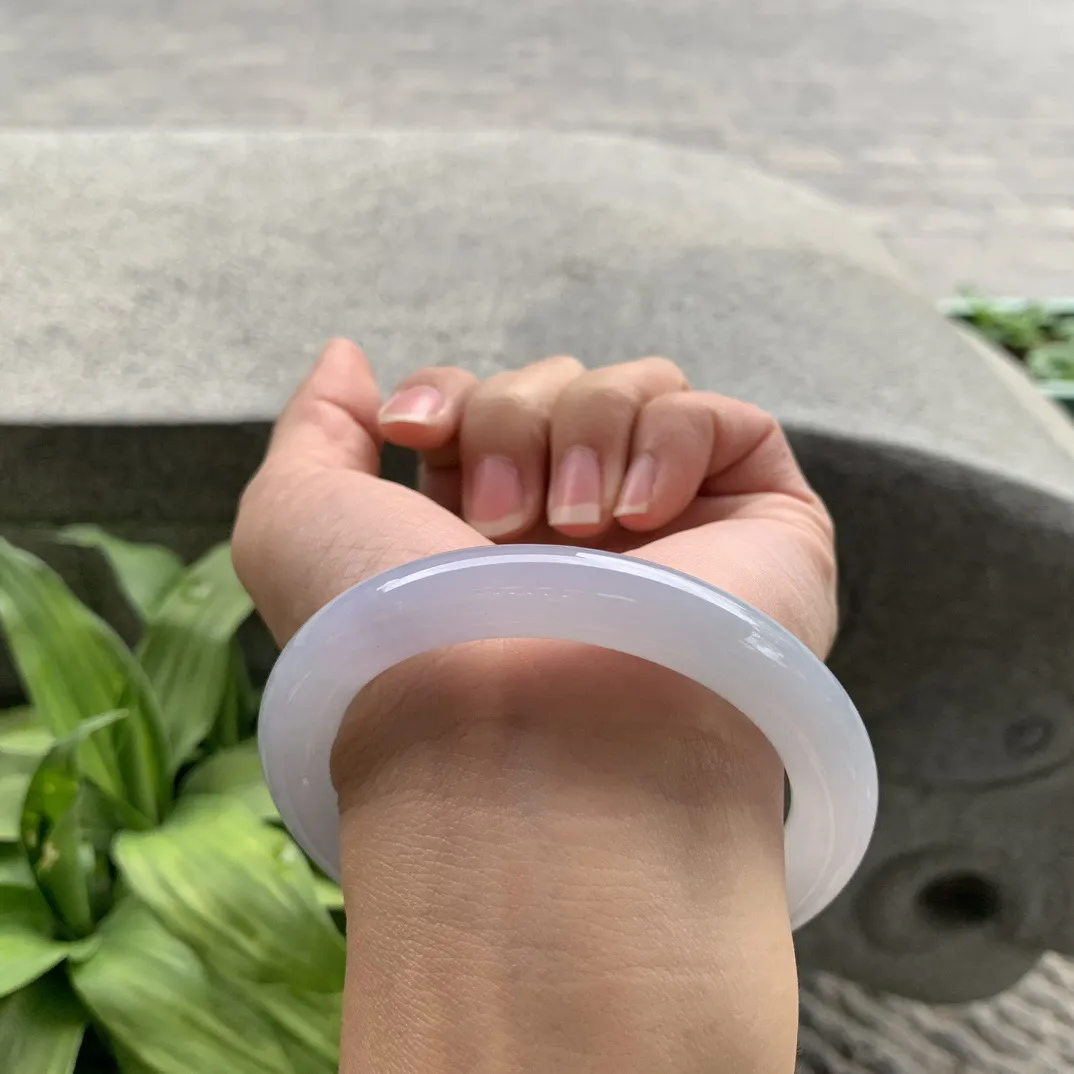 圈口57-9.8 【冰紫圆条手镯】圆条57 58可戴