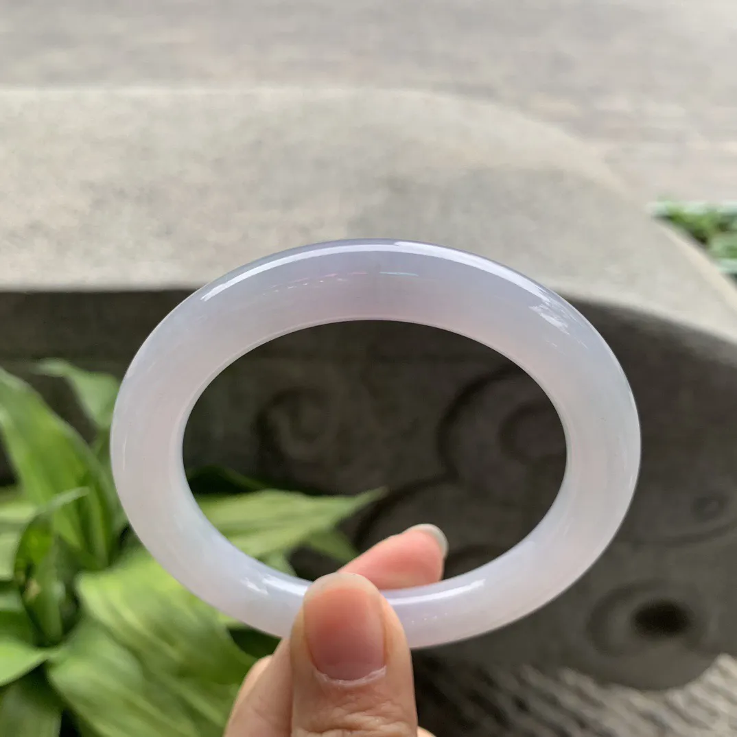 圈口57-9.8 【冰紫圆条手镯】圆条57 58可戴