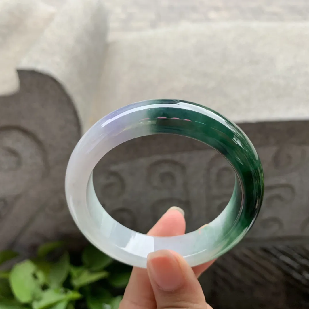 小圈口 53.3-14-8.7【辣瓜绿正圈手镯】正圈53 54可戴