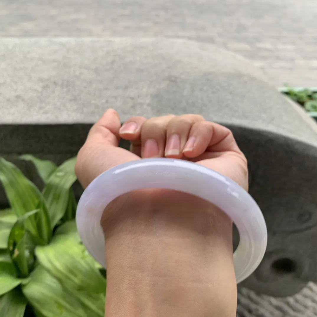 大圈口 61.5-11.1【粉紫圆条手镯】圆条61 62可戴