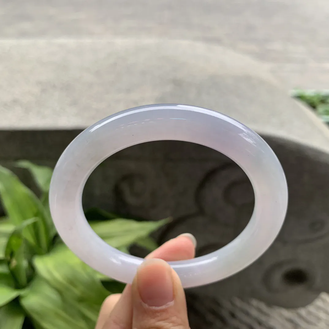 圈口57-9.8 【冰紫圆条手镯】圆条57 58可戴