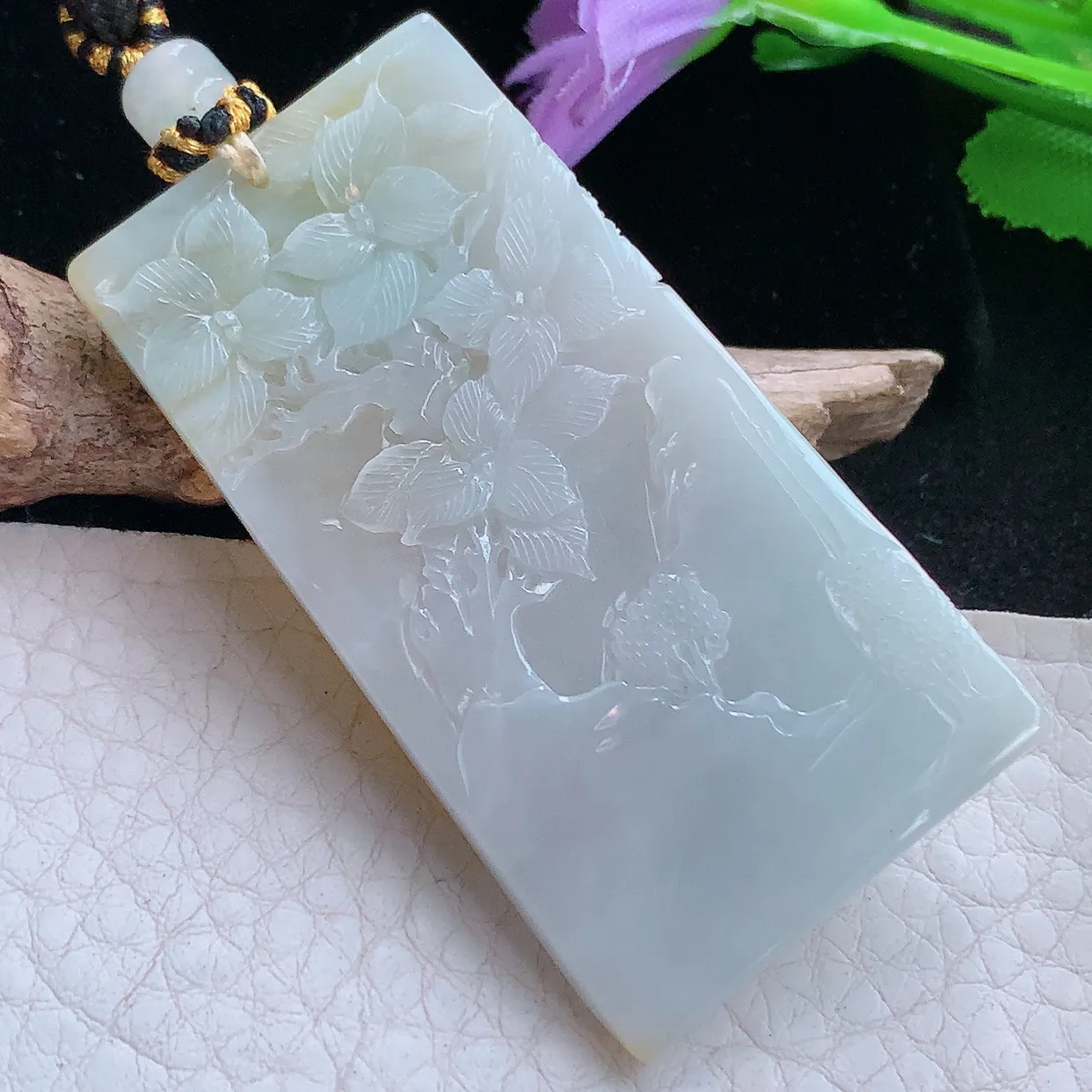 yl实拍56*29.8*9.5缅甸翡翠黄翡山水牌玉坠 锦绣山河项坠