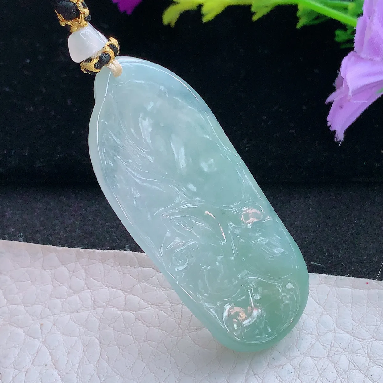 yl实拍55.8*24*8缅甸翡翠弥勒佛玉坠 站佛布袋佛项坠