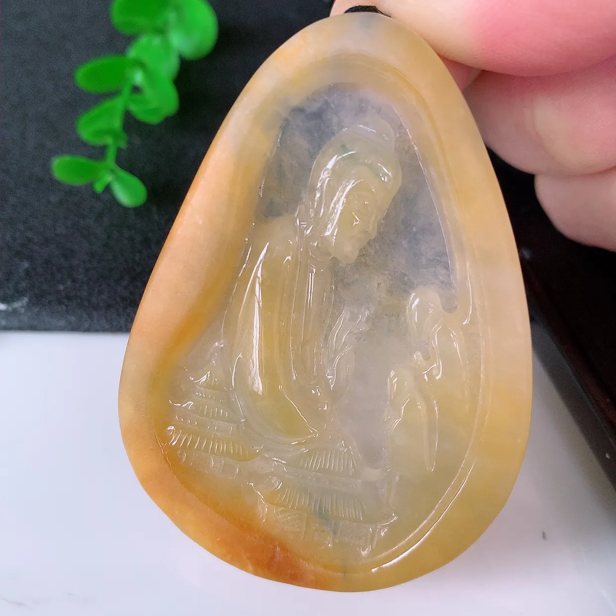 精品大日如来，冰黄翡翡翠大日如来、佛祖，法相端庄静美，普度众生 #60.24