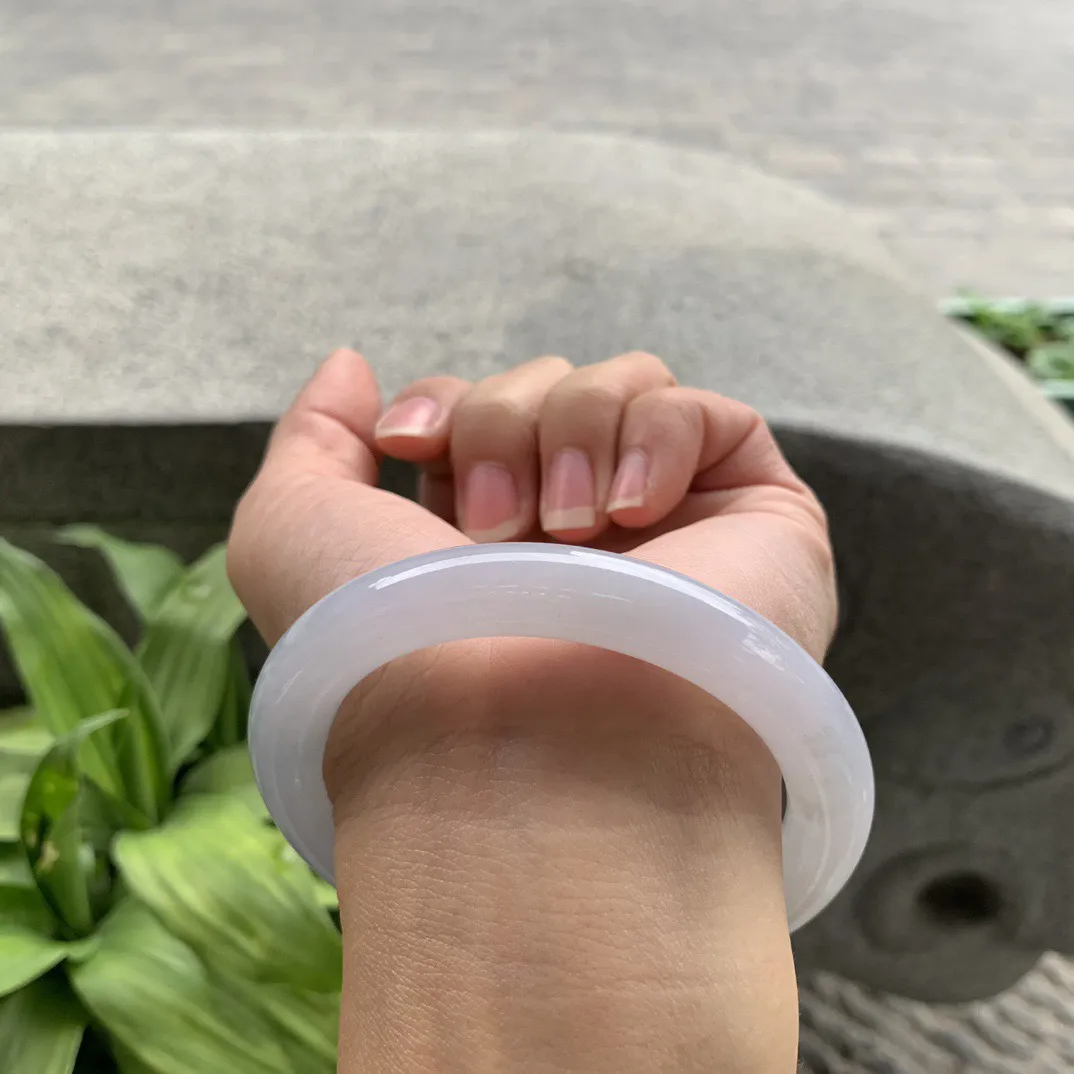 圈口57-9.8 【冰紫圆条手镯】圆条57 58可戴