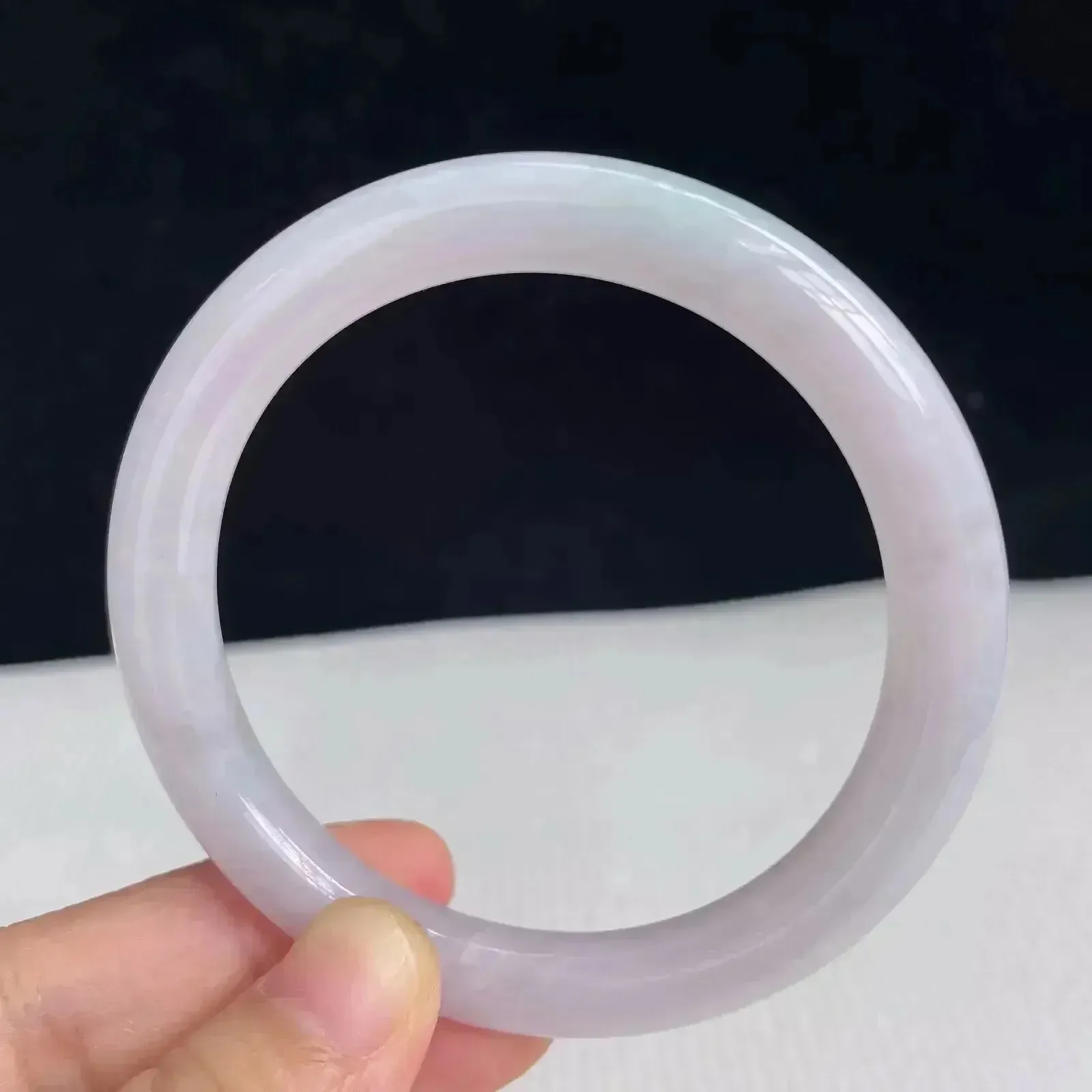 55圈好种水玉石天然翡翠水润有种有色手镯41.38g