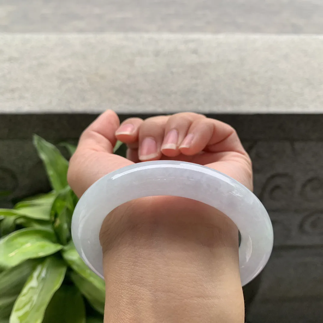 圈口57.8-12.6 【冰紫圆条手镯】圆条57 58可戴