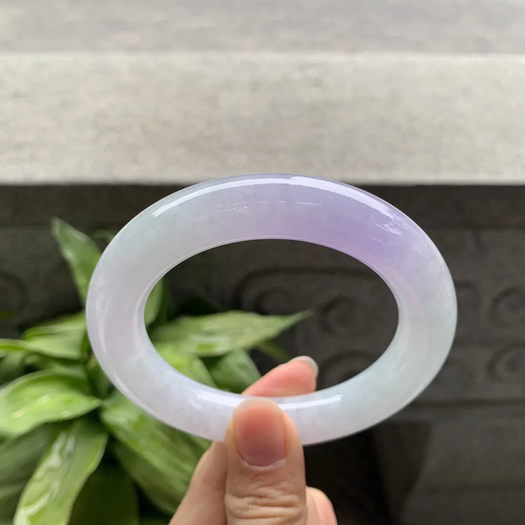 圈口57.8-12.6 【冰紫圆条手镯】圆条57 58可戴