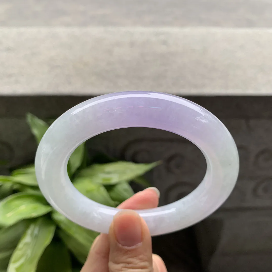 圈口57.8-12.6 【冰紫圆条手镯】圆条57 58可戴